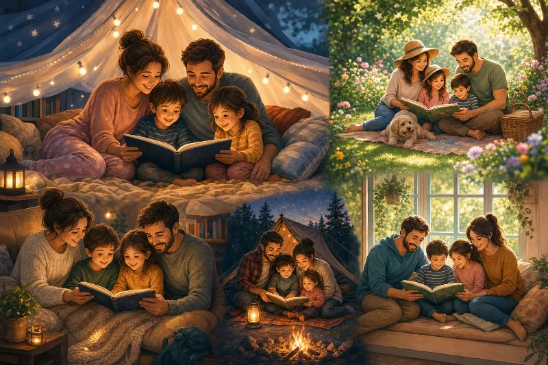 Lese sammen som familie: 7 kreative ideer for lesestund