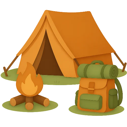 Personlig barnebok om camping, fylt med eventyr