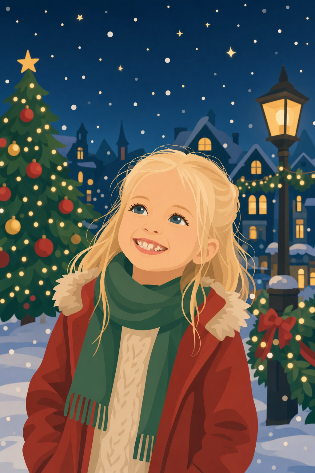 Stjernelys med jul